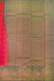 Pinkish Red Handloom Kanjivaram Soft Silk Saree 10062451