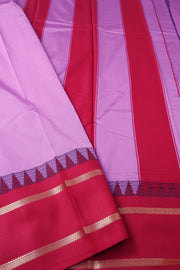  Lavender Purple Vegan Silk Kanjivaram Saree 10077931