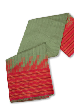 Green Handloom Kanjivaram Dupion Silk Saree 10074961