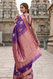Purple Pure Zari Kanjivaram Silk Saree 10063361