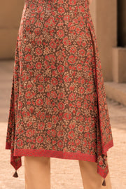 Brown Hand Block Printed Cotton Kurta 10077677
