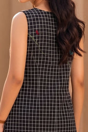 Black Hand Embroidered Cotton Dress 10077623