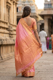 Pink Monotone Kanjivaram Silk Saree 10077913