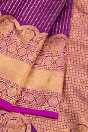 Jamun Purple Bridal Pure Zari Kanjivaram Silk Saree 10062482