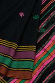 Black Handloom Bhujodi Kala Cotton Saree 10062741