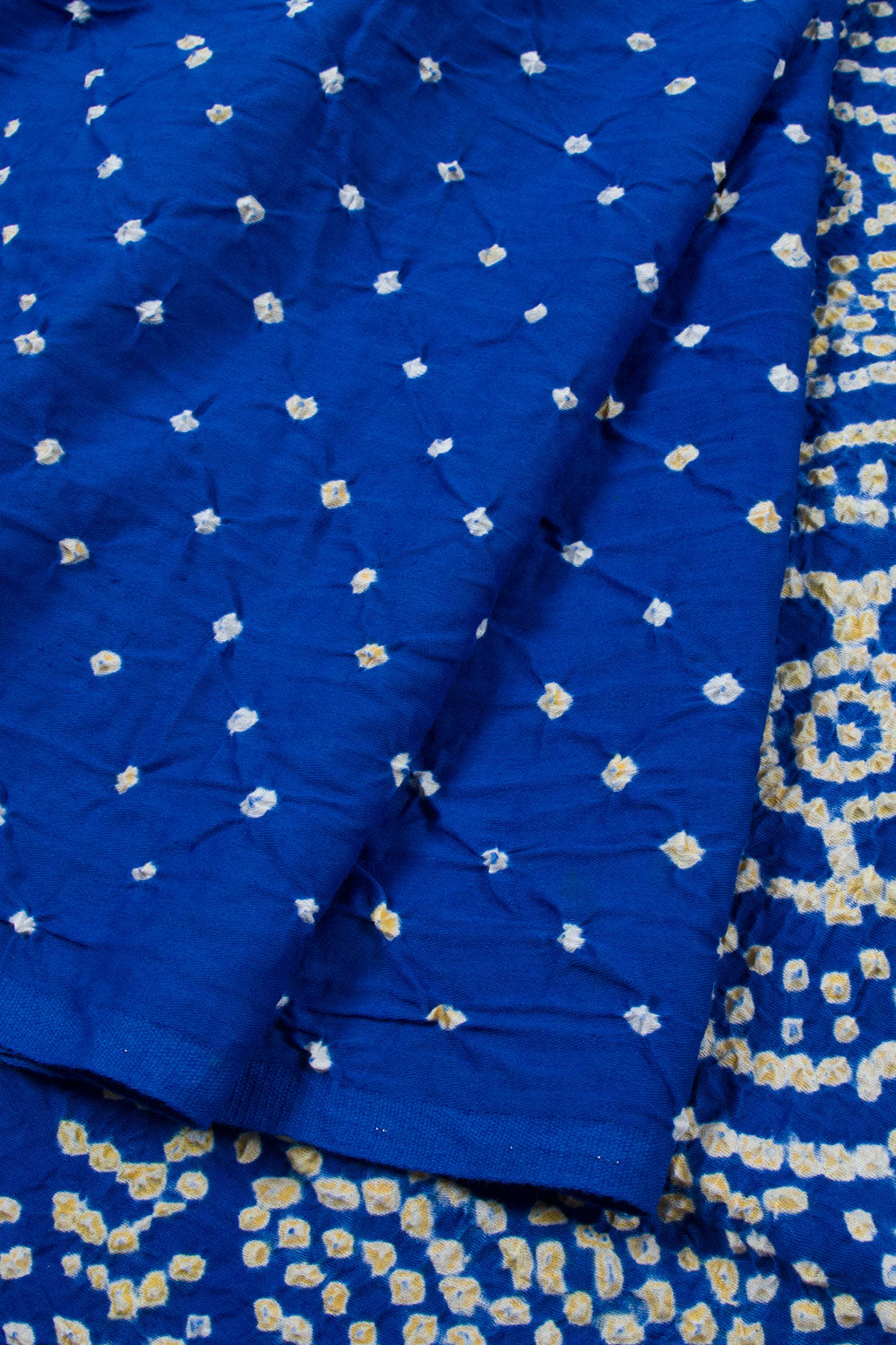 Ink Blue Handcrafted Bandhani Cotton Saree 10062992