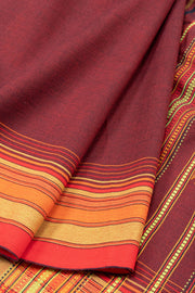Maroon Handloom Bhujodi Cotton Saree 10063039