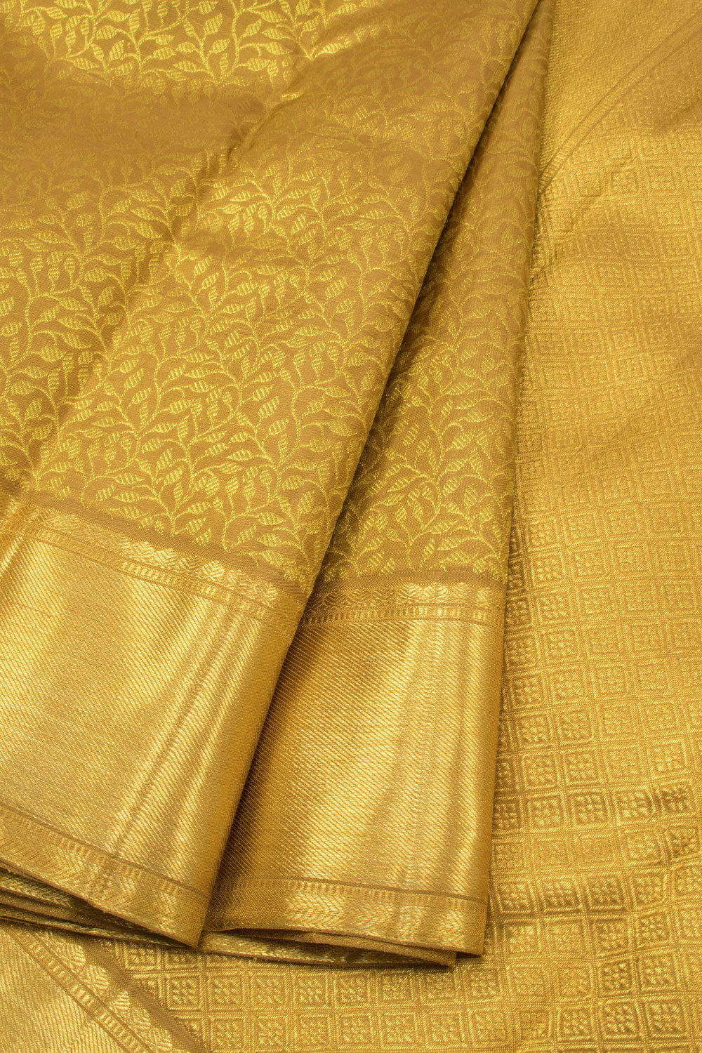 Gold Pure Zari Bridal Kanjivaram Silk Saree 10063058