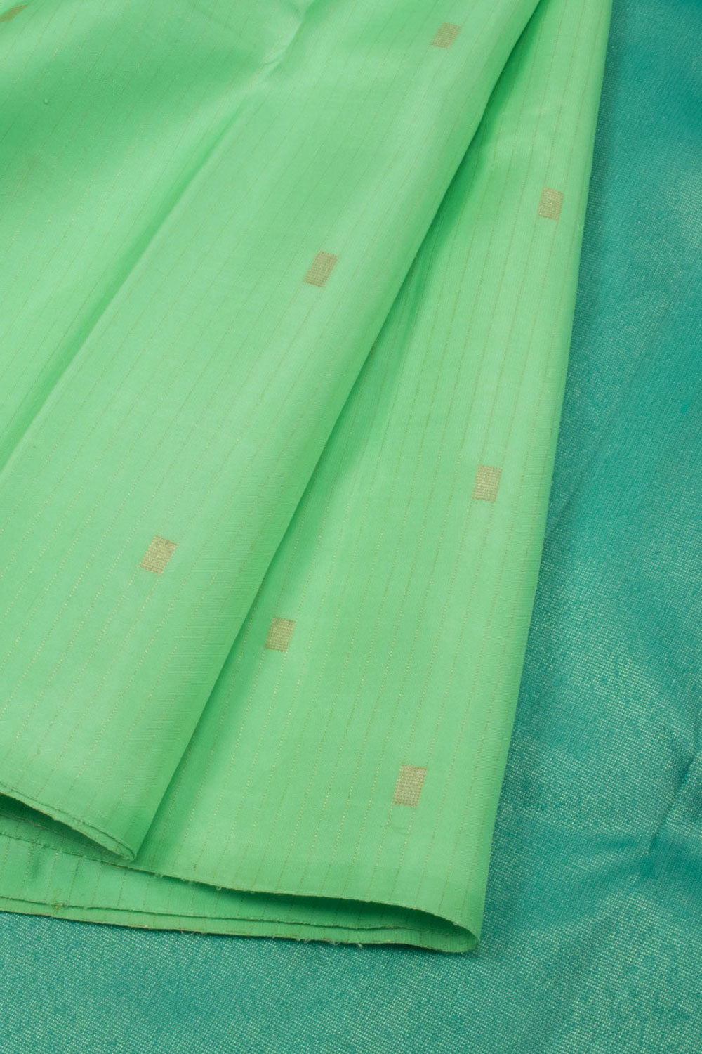 Mint Green Pure Zari Kanjivaram Silk Saree 10063321