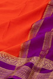 Orange Mysore Semi Crepe Silk Saree 10077793