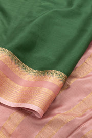 Green Mysore Semi Crepe Silk Saree 10077802