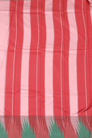 Pastel Pink Kanjivaram Vegan Silk Saree with Temple Border 10077946