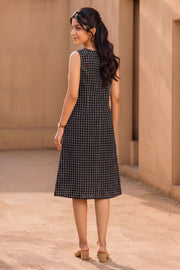 Black Hand Embroidered Cotton Dress 10077623