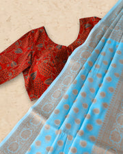 Maroon Ajrakh Printed Cotton Blouse 10070841