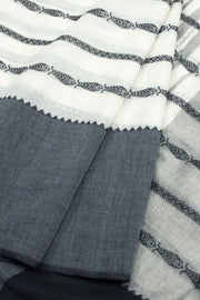 White Handloom Dhaniakhali Cotton Saree 10062604