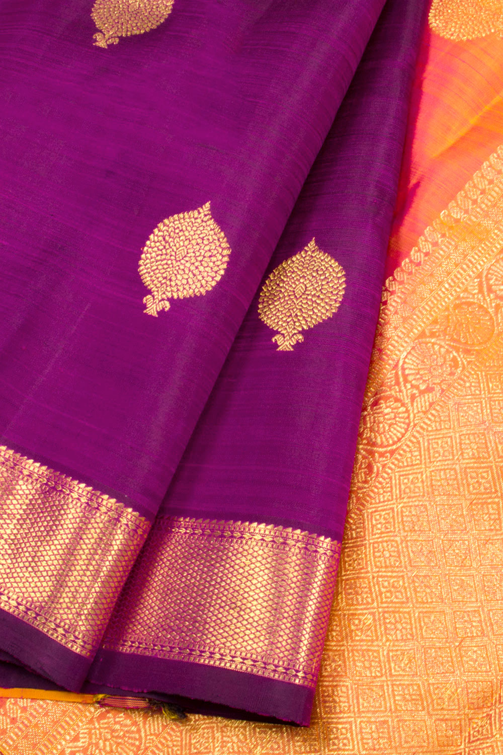Jamun Purple Handloom Pure Zari Kanjivaram Saree 10062335