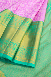 Orchid Pink Pure Zari Kanjivaram Silk Saree 10062461