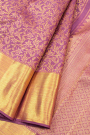 Turkish Rose Pure Zari Bridal Kanjivaram Silk Saree 10063060