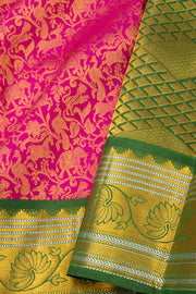 Magenta Pink Knakjivaram Pure Silk Saree 10077172
