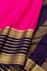 Pink Mysore Semi Crepe Silk Saree 10077820