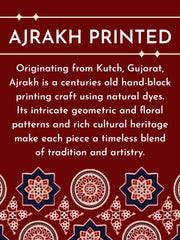 Red Ajrakh Printed Women Sleevless Shirt 10077186