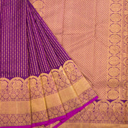 Jamun Purple Bridal Pure Zari Kanjivaram Silk Saree 10062482