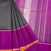 Black Pure Zari Kanjivaram Silk Saree 10062483