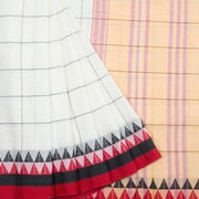 White Handloom Dhaniakhali Cotton Saree 10062564