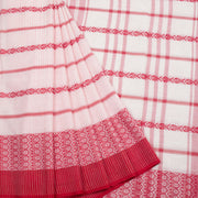 White Handloom Dhaniakhali Cotton Saree 10062597