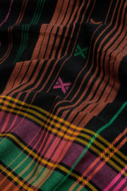 Black Handloom Bhujodi Kala Cotton Saree 10062741