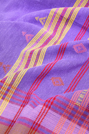 Lavender Handloom Bhujodi Cotton Saree 10062745