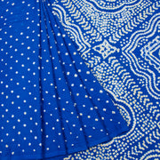 Ink Blue Handcrafted Bandhani Cotton Saree 10062992