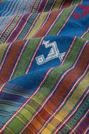 Medium Teal Blue Handloom Bhujodi Kala Cotton Saree 10063047