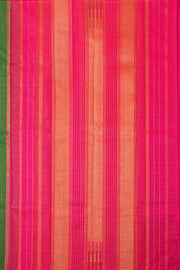 Green Kanjivaram Pure Silk Saree with Zari Checks 10077902