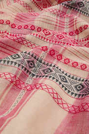 Cream Handloom Dhaniakhali Cotton Saree 10062567