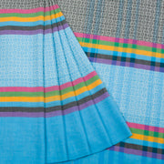 Celestial Blue Handloom Dhaniakhali Cotton Saree 10062587