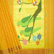 Golden Drop Orange Handloom Paithani Cotton Saree 10062505