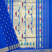 Ink Blue  Handloom Paithani Cotton Saree 10062507