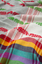 Grey Handloom Dhaniakhali Cotton Saree 10062563