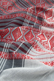 Grey Handloom Dhaniakhali Cotton Saree 10062573