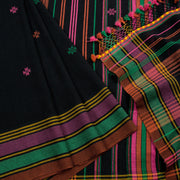 Black Handloom Bhujodi Kala Cotton Saree 10062741