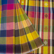 Multi Color Handloom Bhujodi Kala Cotton Saree 10063046