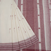 Offwhite Handloom Bhujodi Kala Cotton Saree 10063048