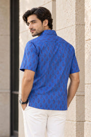 Blue Bagh Printed Half Sleeve Men's Cotton Shirt 10075452