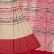Cream Handloom Dhaniakhali Cotton Saree 10062567