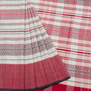 White Handloom Dhaniakhali Cotton Saree 10062574