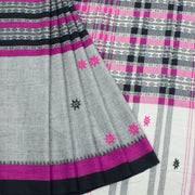 Grey Handloom Dhaniakhali Cotton Saree 10062583