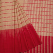 Beige Handloom Dhaniakhali Cotton Saree 10062599