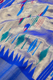 Ink Blue  Handloom Paithani Cotton Saree 10062507