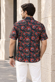 Multi Colour Half Sleeve Jahota Printed Cotton Mens Shirt 10074411